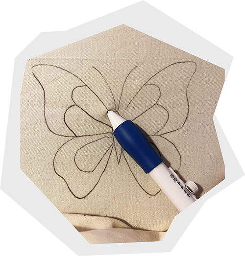 Punch needle motiv - skica