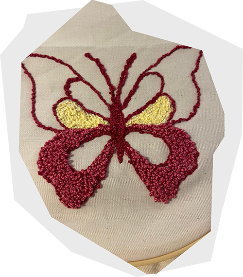 Punch needle motiv - izpolnjen