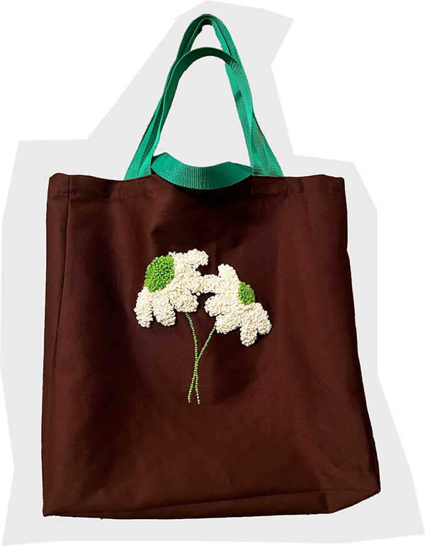 Punch needle torba z motivom